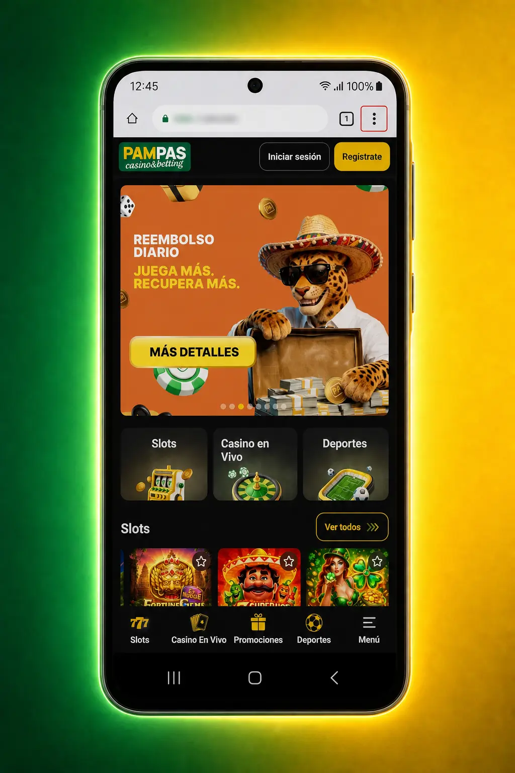 Pasos para descargar e instalar el APK de Pampas en Android desde el sitio oficial