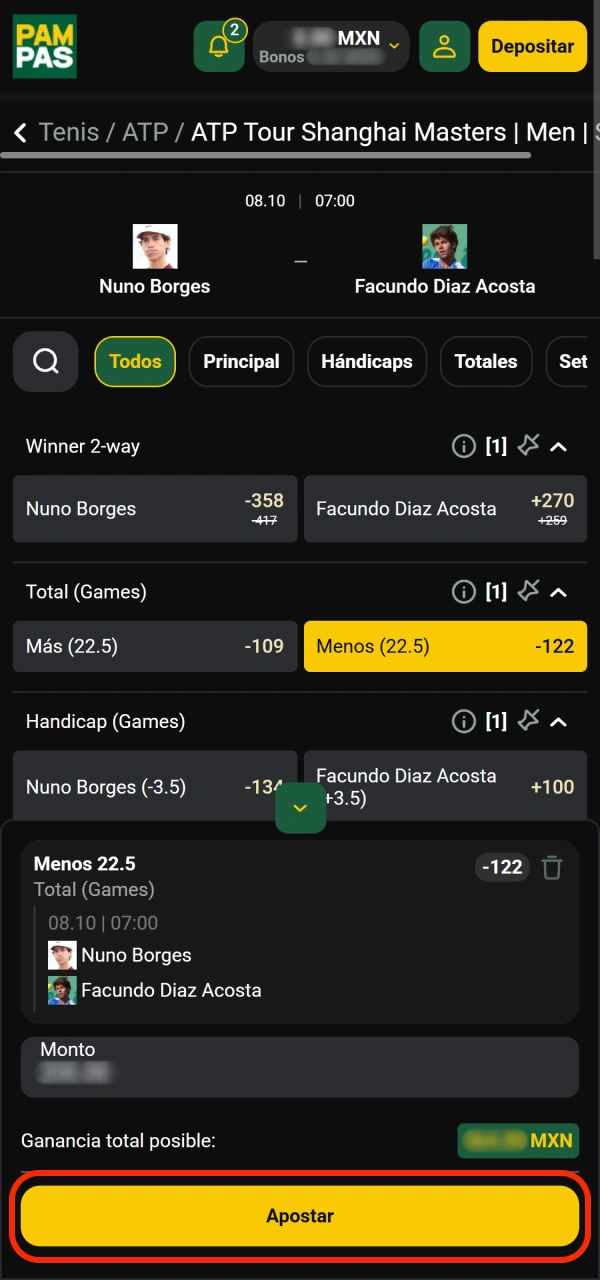 Finaliza el proceso y valida correctamente tu boleto de apuesta Pampas.