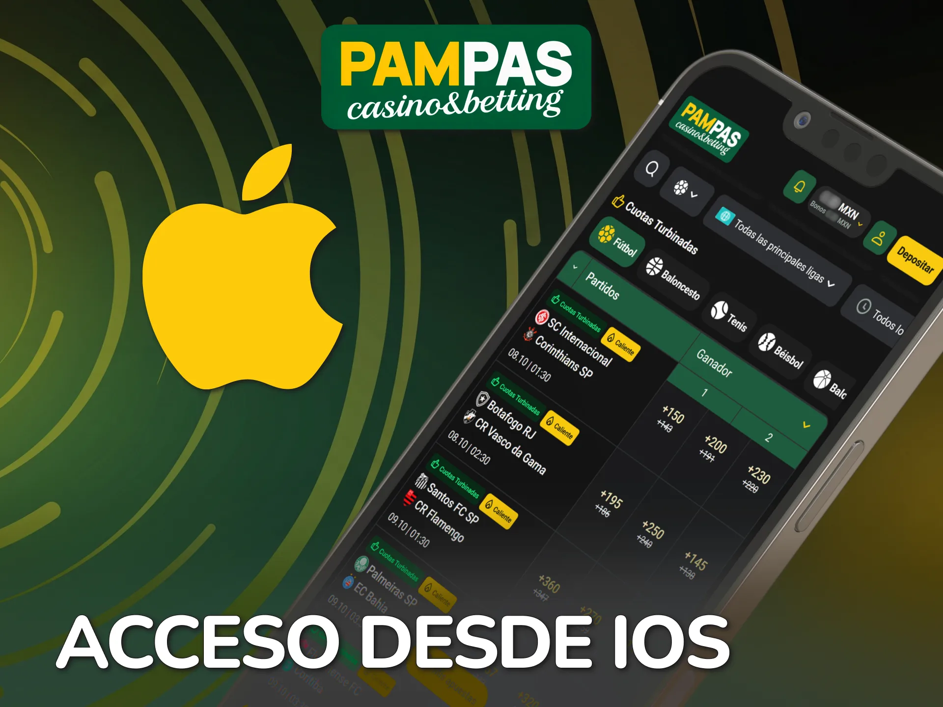 Inicia sesión desde tu iPhone y disfruta la experiencia móvil Pampas.