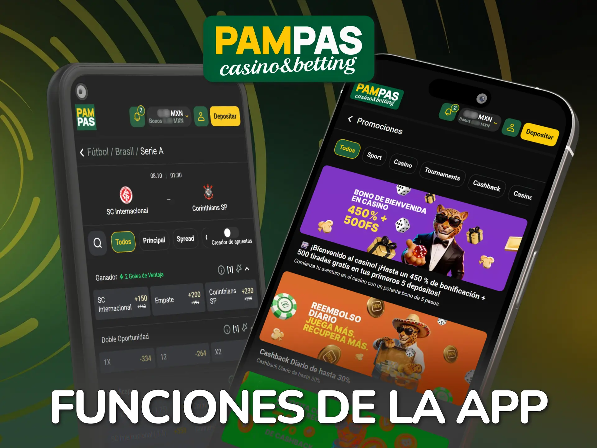 Explora las herramientas exclusivas que la plataforma de Pampas ofrece.